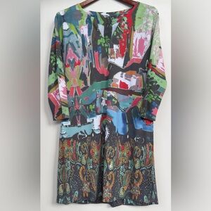 RARE Gizon Argala Daniela Midi Dress by Angela Black (S) Retail $196